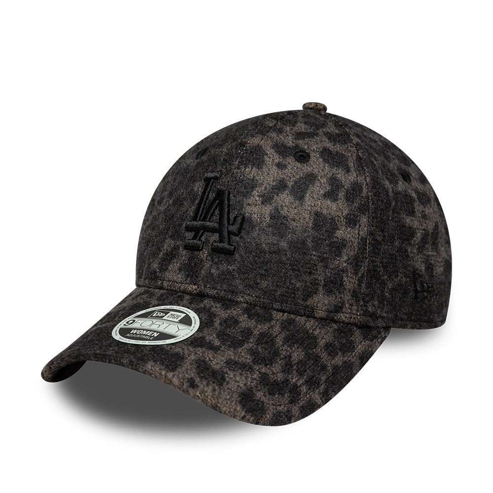 New Era LA Dodgers Womens MLB Cosy Leopard Black 9FORTY baseball sapka, női