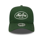 New Era Oval Patch Dark Green 9FORTY A-Frame Trucker sapka