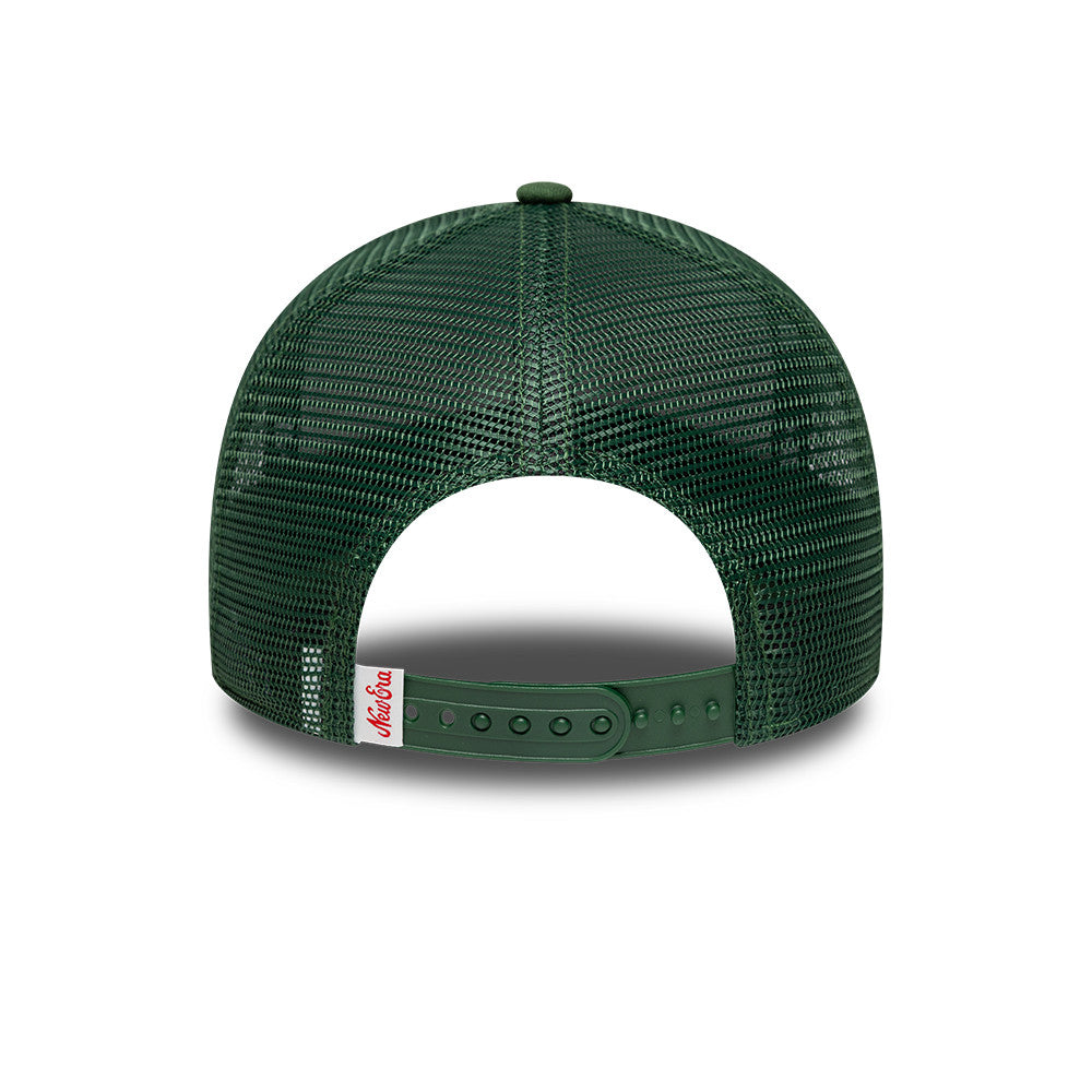 New Era Oval Patch Dark Green 9FORTY A-Frame Trucker sapka