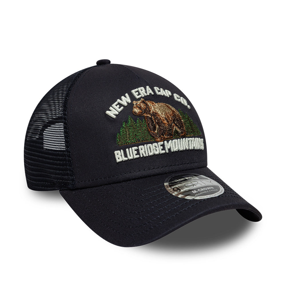 New Era Graphic Navy 9FORTY M-Crown A-Frame Trucker sapka