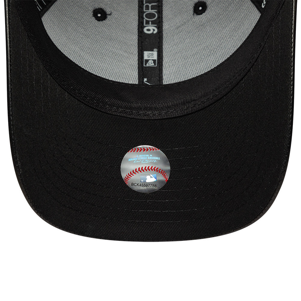 New Era Yankees Womens MLB Diamante PU Black 9FORTY M-Crown műbőr baseball sapka, női