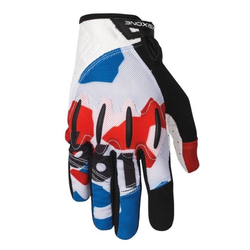 661 EVO II Gloves White Red Blue kék kerékpáros védőfelszerelés