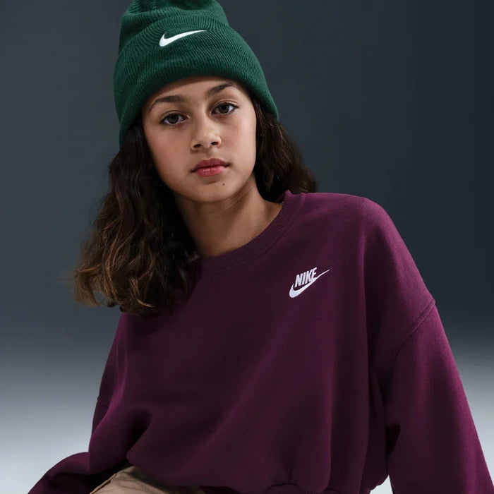 Nike Sportswear Club Fleece Gi bordó pulóver