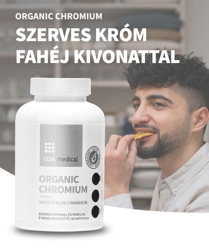 UsaMedical Szerves króm ceyloni fahéjjal kapszula 60 db
