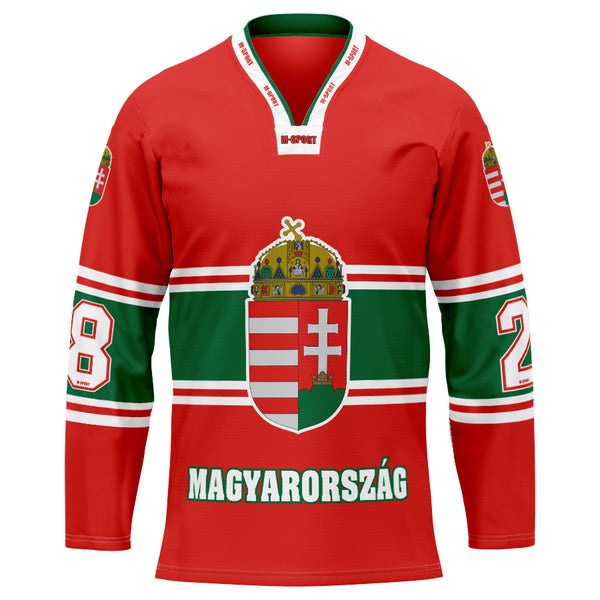 Hungary hosszú ujjú szurkolói Replika mez 2017, piros