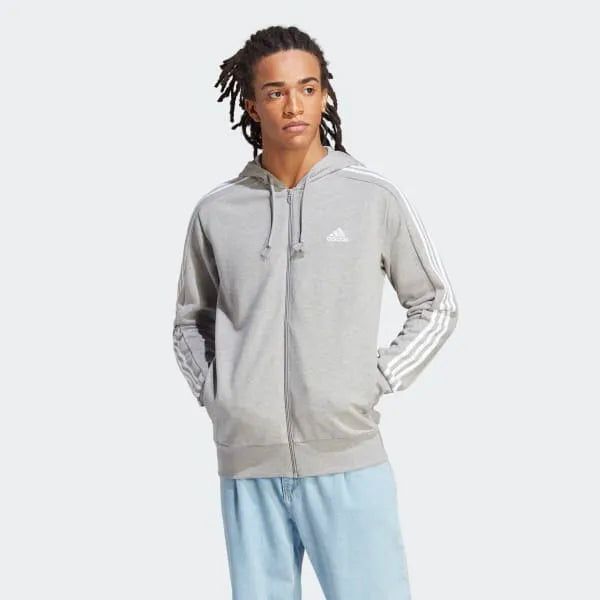 Adidas Essentials French Terry 3-Stripes Full-Zip kapucnis pulóver, női