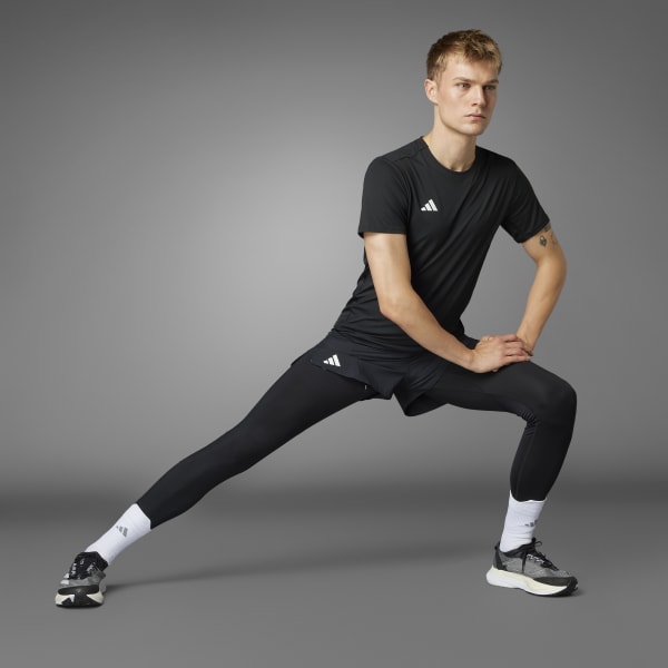 Adidas Adizero E Tee fekete férfi póló