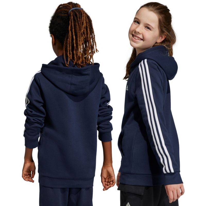 adidas Essentials 3-Stripes Fleece Full-Zip Hoodie Jr IC0600 Kapucnis pulóver - Sportmania.hu