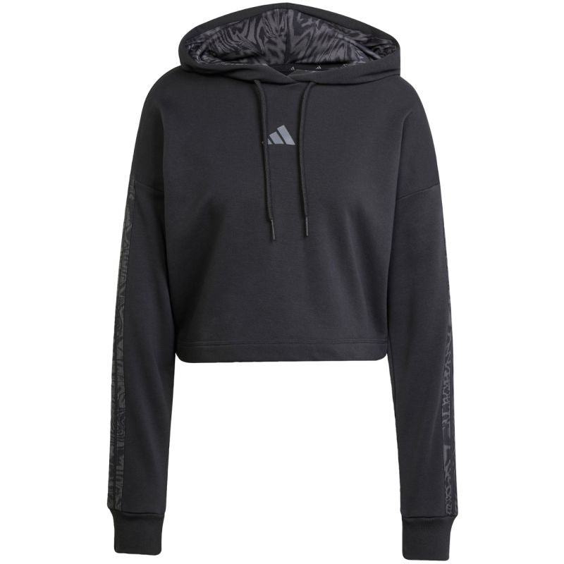 adidas Essentials 3 Stripes Print French Terry Hoodie W JC6244 Kapucnis pulóver - Sportmania.hu