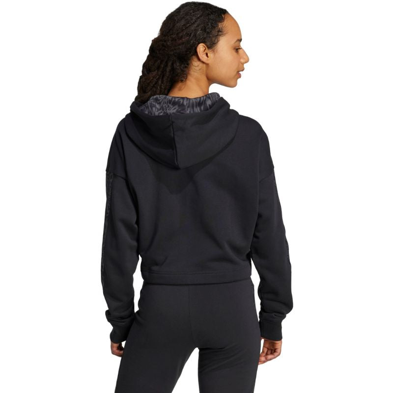 adidas Essentials 3 Stripes Print French Terry Hoodie W JC6244 Kapucnis pulóver - Sportmania.hu