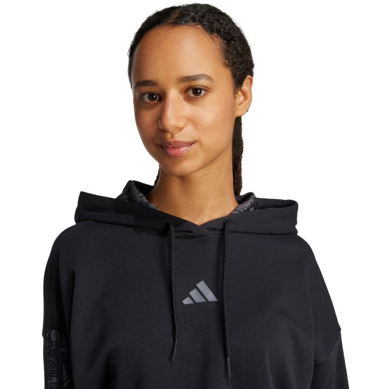 adidas Essentials 3 Stripes Print French Terry Hoodie W JC6244 Kapucnis pulóver - Sportmania.hu