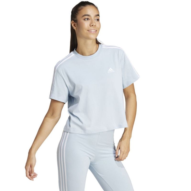 adidas Essentials 3-Stripes Single Jersey Crop Top W IS1568 Ruházat - Sportmania.hu