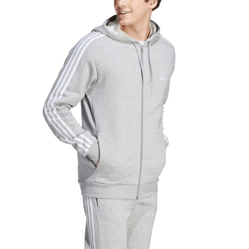 adidas Essentials Fleece 3-Stripes Full-Zip M sweatshirt IJ6479 Pulóver - Sportmania.hu