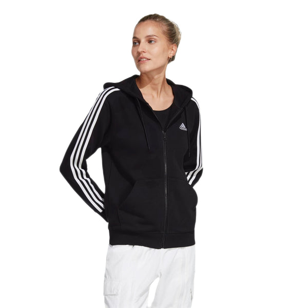 Adidas Essentials French Terry 3-Stripes cipzáros kapucnis pulóver, női - Sportmania.hu