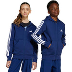 Adidas Essentials Full-Zip Kids' Sweatshirt gyerek pulóver, sötétkék