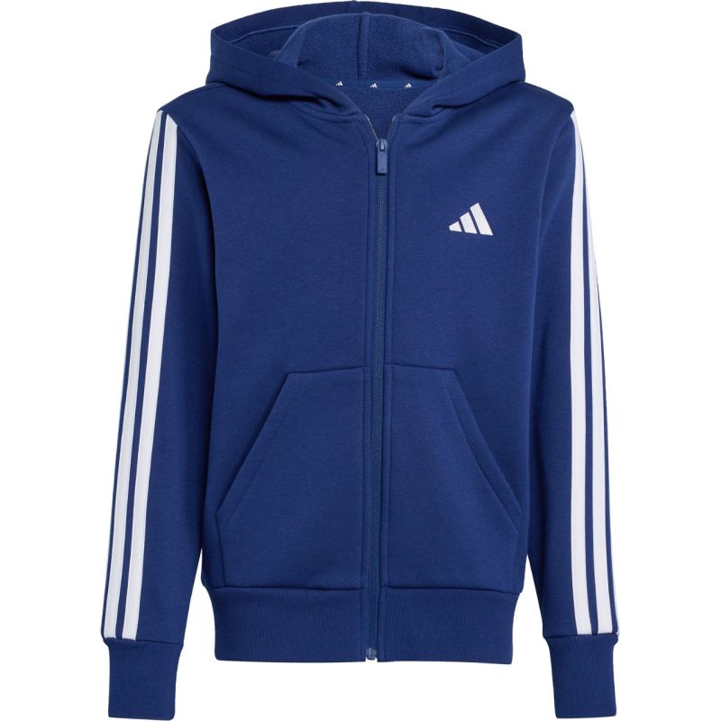 Adidas Essentials Full-Zip Kids' Sweatshirt gyerek pulóver, sötétkék