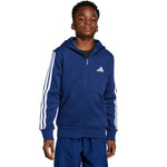 Adidas Essentials Full-Zip Kids' Sweatshirt gyerek pulóver, sötétkék