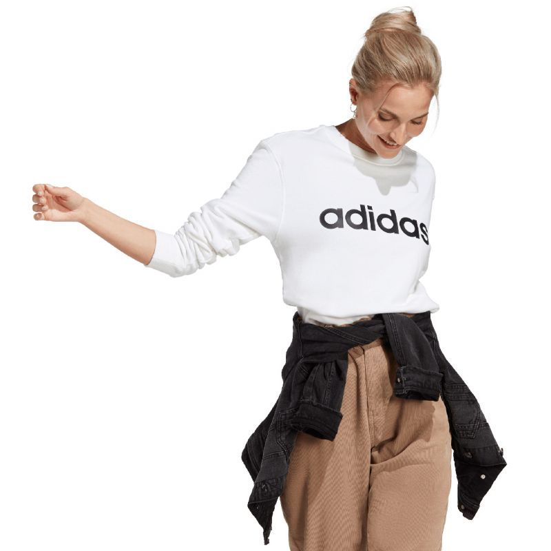 adidas Essentials Linear French Terry W sweatshirt IC6879 Pulóver - Sportmania.hu