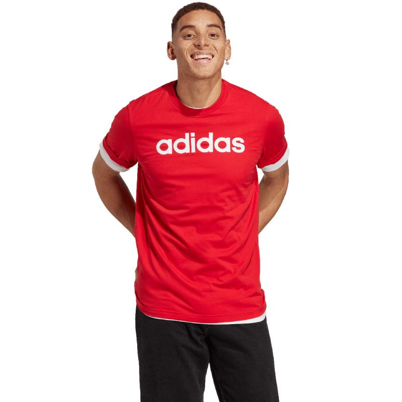 adidas Essentials Single Jersey Linear Embroidered Logo M IC9278 Ruházat - Sportmania.hu