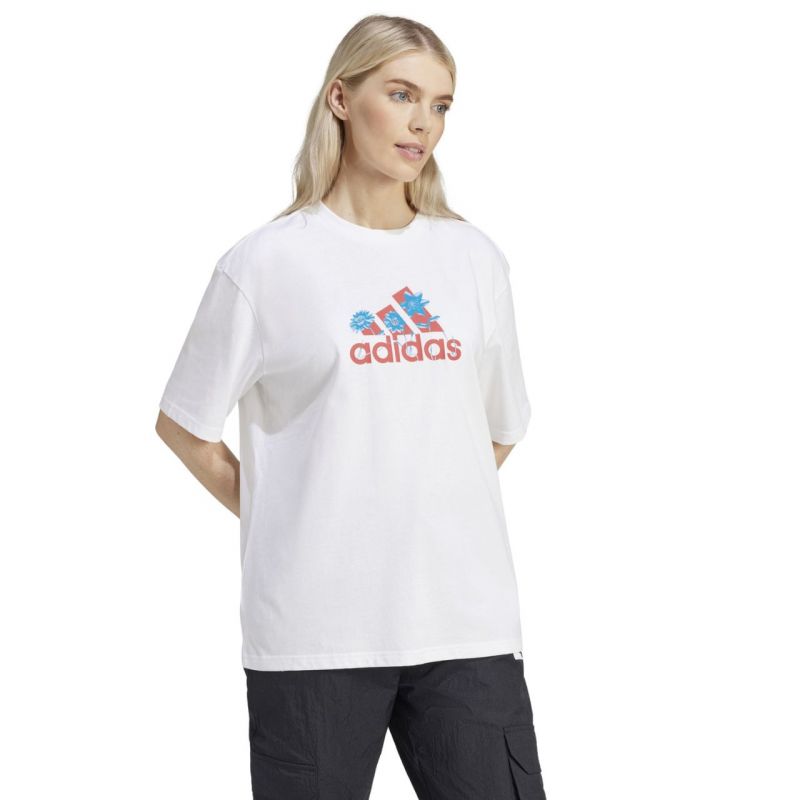 adidas Flower Pack Badge of Sport Women's T-shirt White IT1421 Póló - Sportmania.hu