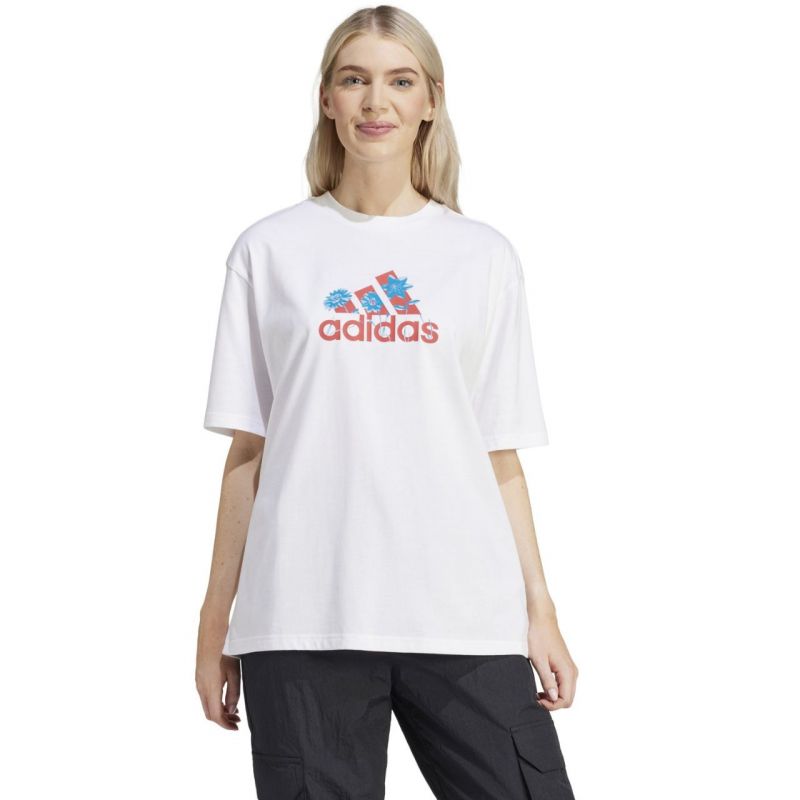 adidas Flower Pack Badge of Sport Women's T-shirt White IT1421 - Sportmania.hu