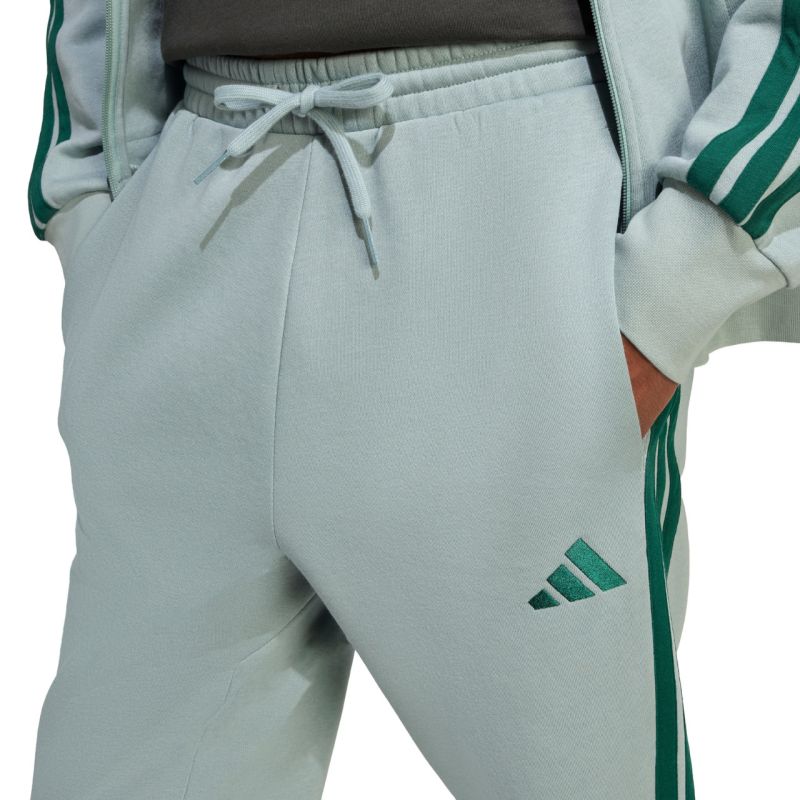 Men's adidas Essentials 3-Stripes Fleece Pants KD4836 menta férfi nadrág