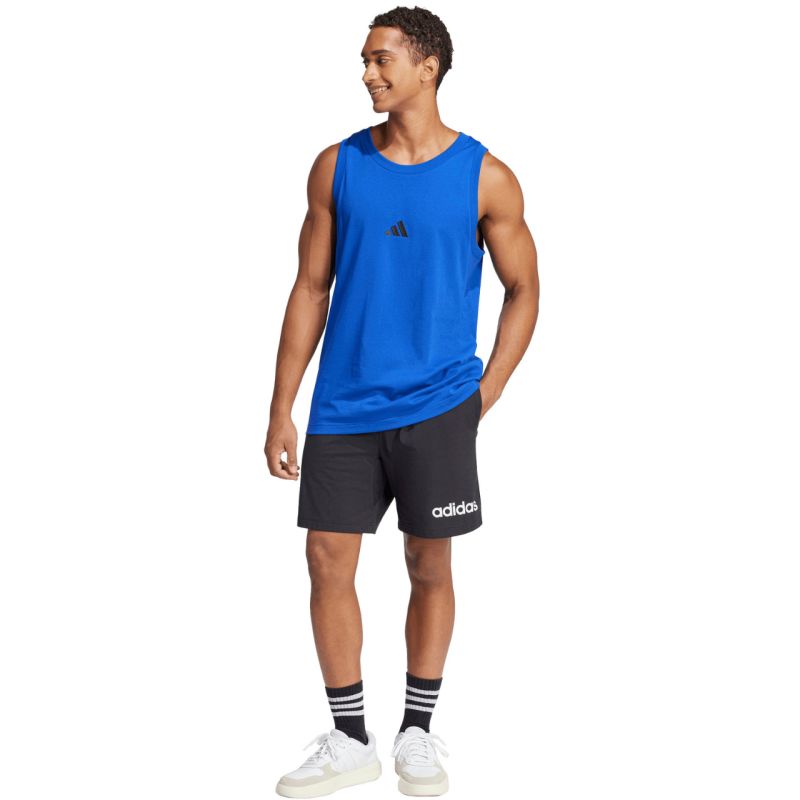 Men's adidas Essentials Small Logo Tank JE8978 kék férfi póló