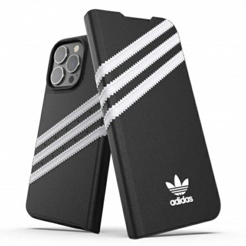 Adidas OR Booklet Case PU for iPhone 13 Pro / iPhone 13 - Black and fehér táska