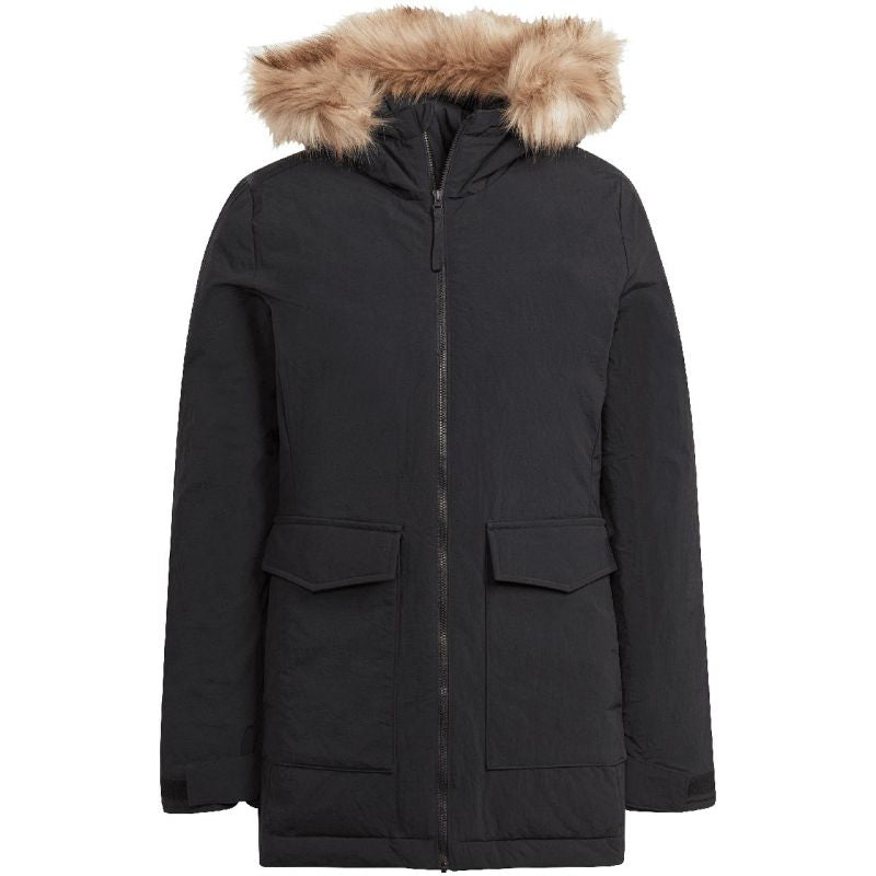 Adidas Parka Hooded Fur W IJ8260 Ruházat - Sportmania.hu