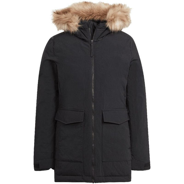 Adidas Parka Hooded Fur W IJ8260 Ruházat - Sportmania.hu