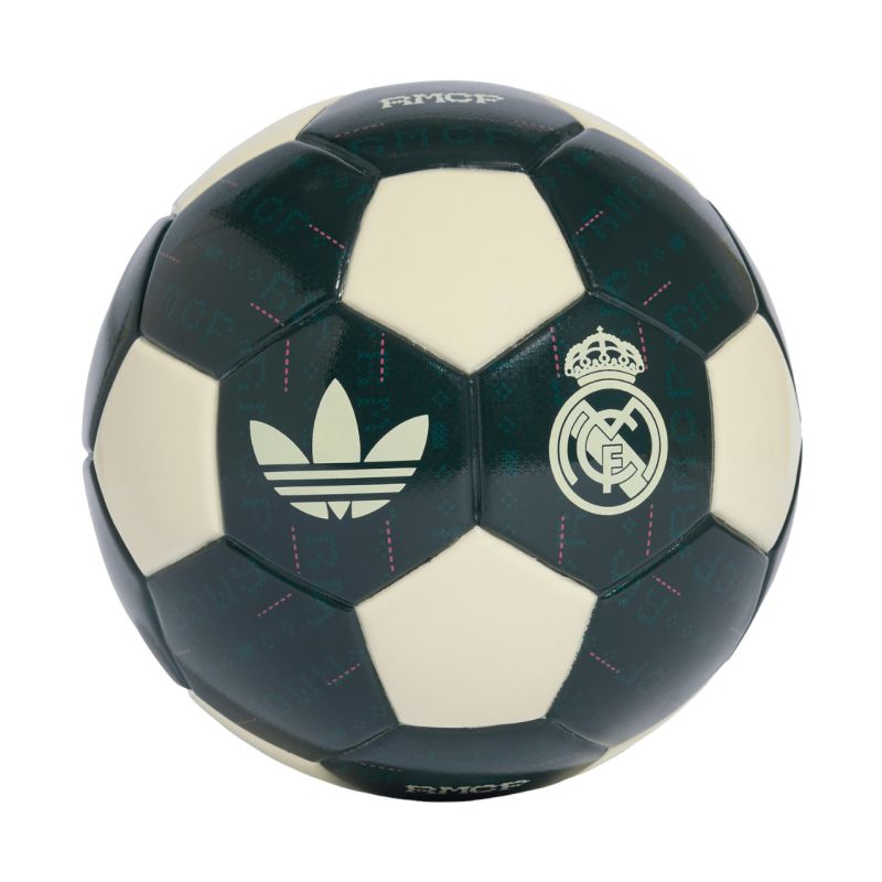Adidas Real Madrid Away Mini Black-Beige labda, bézs