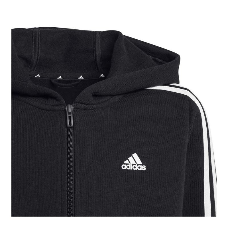 adidas Sweatshirt adidas 3 Stripes FL Full-Zip Hoody Jr. HR6331 Pulóver - Sportmania.hu