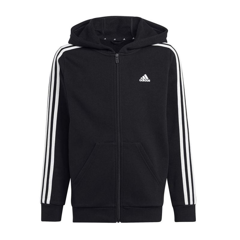 adidas Sweatshirt adidas 3 Stripes FL Full-Zip Hoody Jr. HR6331 Pulóver - Sportmania.hu