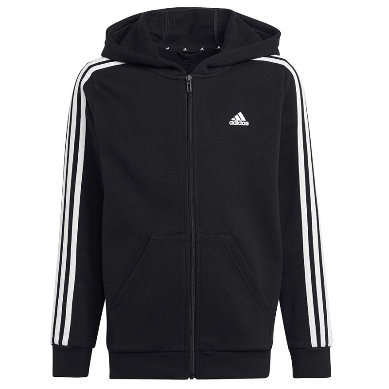 adidas Sweatshirt adidas 3 Stripes FL Full-Zip Hoody Jr. HR6331 Pulóver - Sportmania.hu