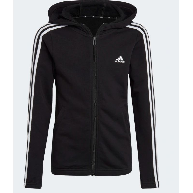 adidas Sweatshirt adidas Essentials 3 Stripes Full-Zip Hoodie Jr. IC3634 Pulóver - Sportmania.hu