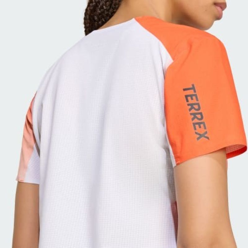 Adidas TERREX Xpr Pro Tee running – white/semi impact orange, size: női póló, narancssárga