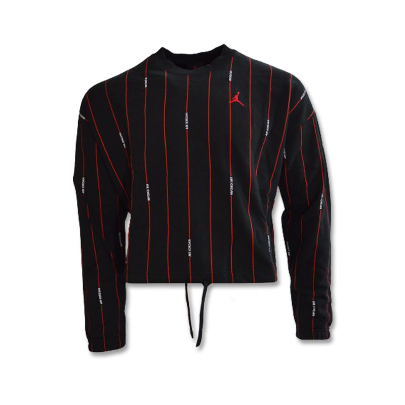 AIR Jordan Essential Fleece Top Wmns Black/Varsity Red sweatshirt - piros női pulóver