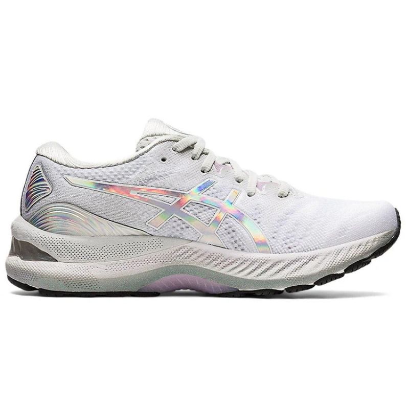 Asics Gel-Nimbus 23 Platinum Glacier Gray/White fehér futócipő 1012B132-020