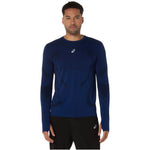 Asics Road Seamless LS Top - Férfi Hosszú Ujjú Futófelső Navy 2011D356-400