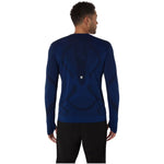 Asics Road Seamless LS Top - Férfi Hosszú Ujjú Futófelső Navy 2011D356-400