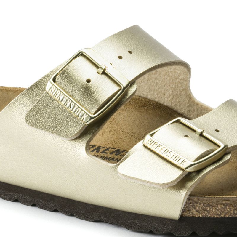 Birkenstock Arizona Birko-Flor Gold Women's Slides Regular Wide (1016110) cipő - Sportmania.hu