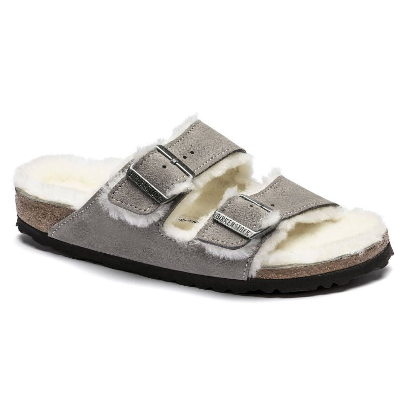 Birkenstock Arizona Shearling Stone Coin Women's/Men's Insulated Flip-Flops Suede with Lambswool Regular Wide (1017402) cipő - Sportmania.hu