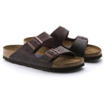 Birkenstock Arizona Soft Footbed Oiled Leather Habana Narrow Women's Slides (0452763) cipő - Sportmania.hu
