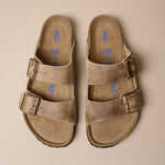 Birkenstock Arizona Soft Footbed Oiled Leather Tabacco Brown Narrow Women's/Men's Slides (0552813) Papucs - Sportmania.hu