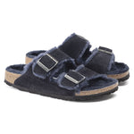 Birkenstock Arizona VL Shearling Midnight Suede Leather Insulated Flip-Flops Wide Regular (1020592) cipő - Sportmania.hu