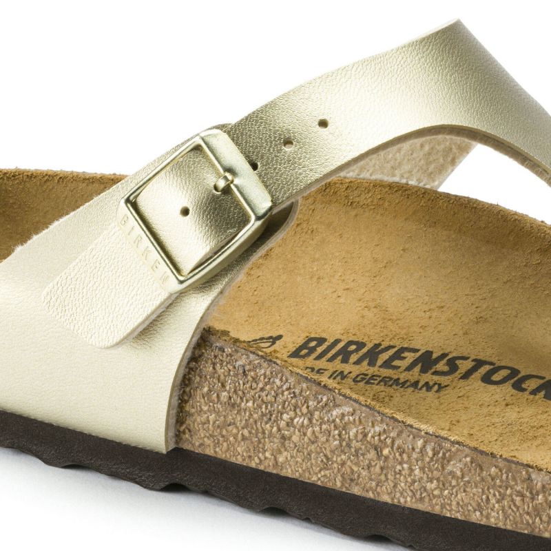 Birkenstock Gizeh Birko-Flor Gold women's flip-flops narrow (1016109) Papucs - Sportmania.hu