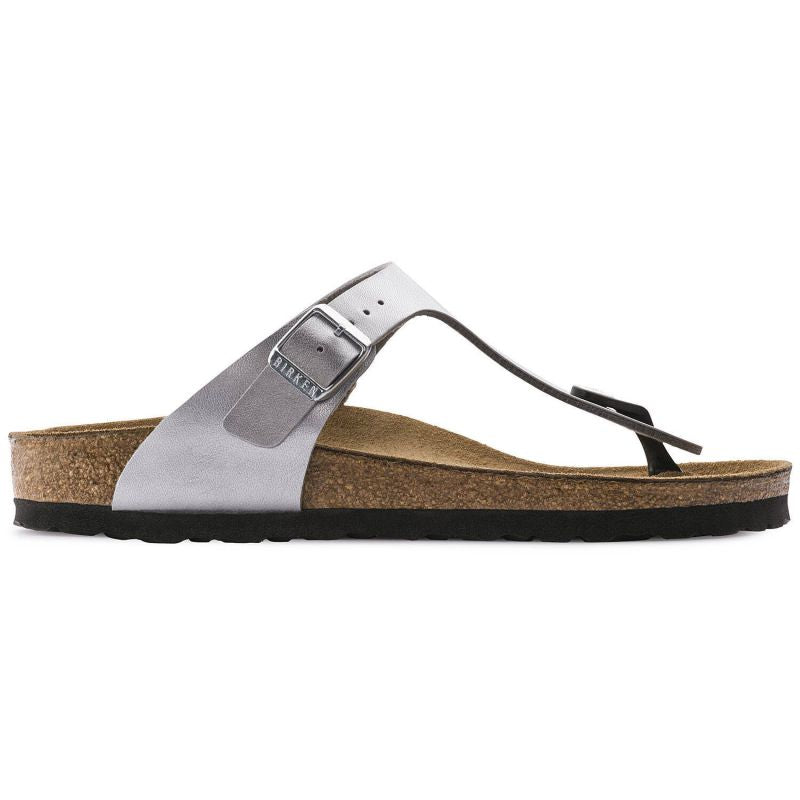 Birkenstock Gizeh Birko-Flor silver regular wide women's flip-flops (0043851) Papucs - Sportmania.hu