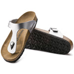 Birkenstock Gizeh Birko-Flor silver regular wide women's flip-flops (0043851) Papucs - Sportmania.hu