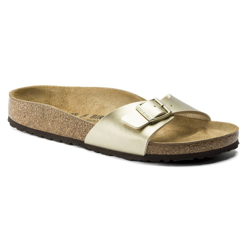 Birkenstock Madrid Birko-Flor Gold regular women's flip-flops wide gold Utcai női 1016106