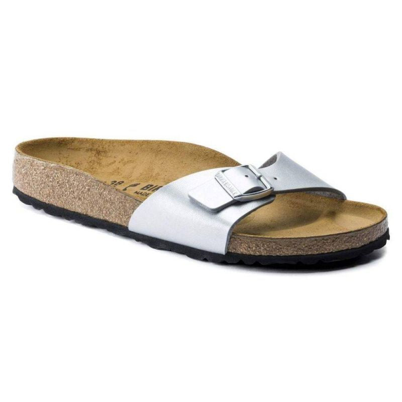 Birkenstock Madrid Birko-Flor Silver Women's Slides Regular Wide (0040411) Papucs - Sportmania.hu
